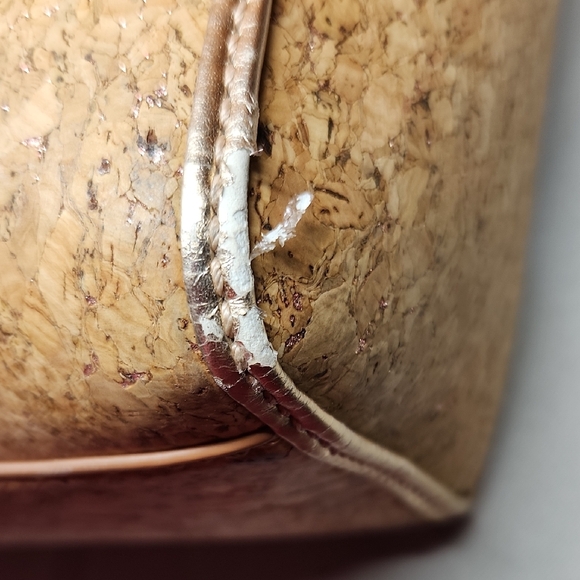 Lilly Pulitzer Tan and Cork Tote Bag with Rose Gold Lining - Picture 14 of 14